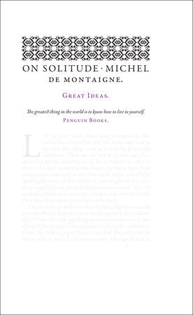 On Solitude Paperback by Michel de Montaigne