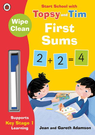 Wipe-Clean First Sums: Start School with Topsy and Tim Paperback by Jean Adamson