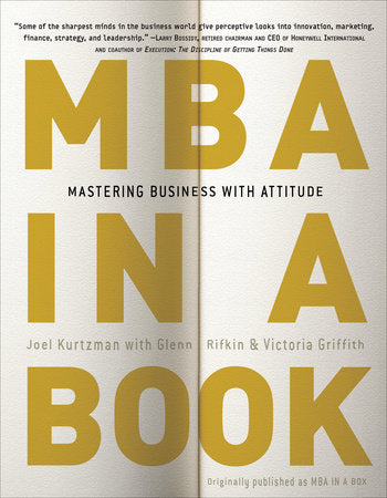 MBA in a Book Paperback by Joel Kurtzman with Glenn Rifkin and Victoria Griffith