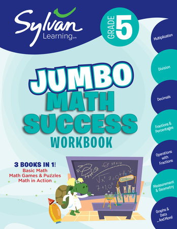 5th Grade Jumbo Math Success Workbook Paperback by Sylvan Learning