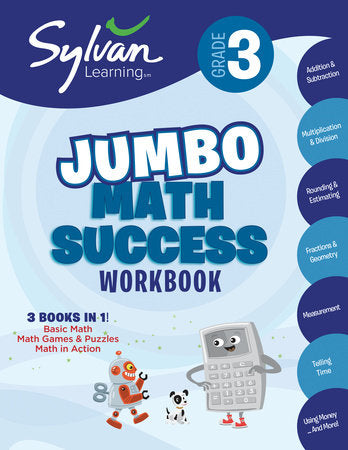 3rd Grade Jumbo Math Success Workbook Paperback by Sylvan Learning