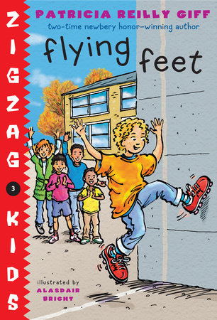Flying Feet Paperback by Patricia Reilly Giff; illustrated by Alasdair Bright
