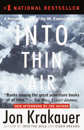 Into Thin Air Paperback by Jon Krakauer New Afterword by the Author
