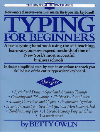 Typing for Beginners Paperback by Betty Owen