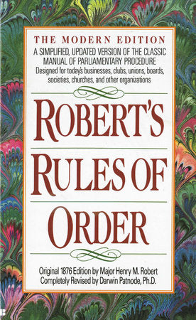 Robert's Rules of Order Paperback by Henry M. Roberts