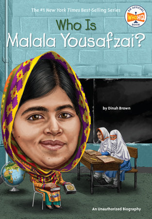 Who Is Malala Yousafzai? Paperback by Dinah Brown; Illustrated by Andrew Thomson