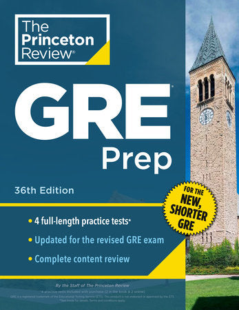 Princeton Review GRE Prep, 36th Edition Paperback by The Princeton Review