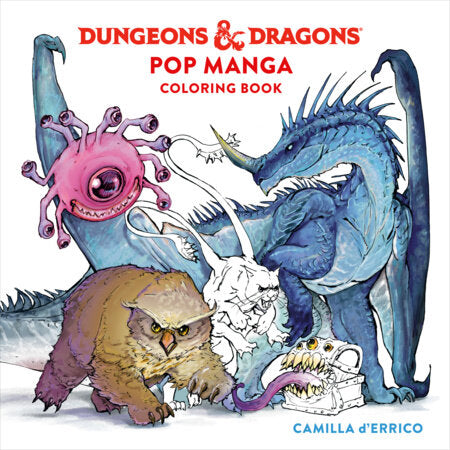 Dungeons & Dragons Pop Manga Coloring Book Paperback by Camilla d'Errico, Official Dungeons & Dragons Licensed