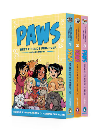 PAWS: Best Friends Fur-Ever Boxed Set (Books 1-3) Boxed Set by Nathan Fairbairn; Illustrated by Michele Assarasakorn