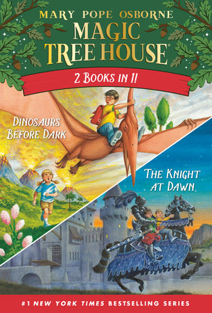 Magic Tree House 2-in-1 Bindup: Dinosaurs Before Dark/The Knight at Dawn Paperback by Mary Pope Osborne; Illustrated by Sal Murdocca