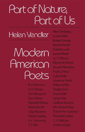 Part of Nature, Part of Us Paperback by Helen Vendler