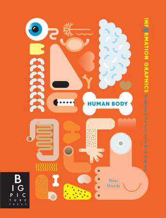 Information Graphics: Human Body Paperback by Simon Rogers; Illustrated by Peter Grundy