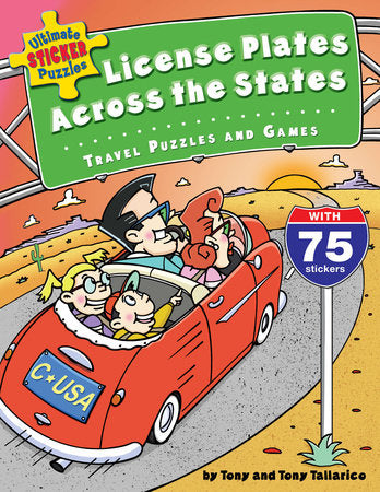 Ultimate Sticker Puzzles: License Plates Across the States Paperback by Tony Tallarico; Illustrated by Tony Tallarico