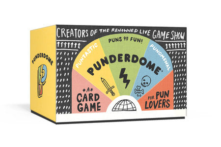 Punderdome Merchandise by By daughter-father duo Jo and Fred Firestone, creators of Punderdome 3000!