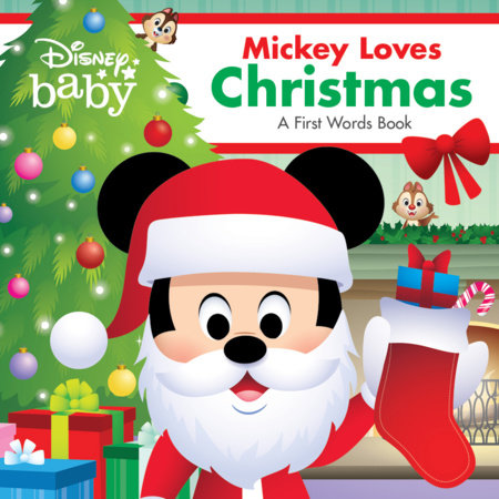 Disney Baby: Mickey Loves Christmas Board Book by Disney Books