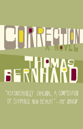 Correction Paperback by Thomas Bernhard