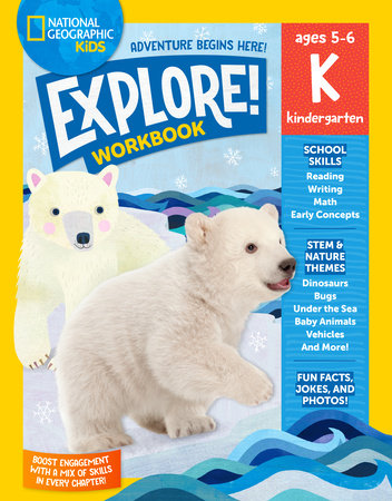 National Geographic Kids Explore! Workbook Kindergarten Paperback by National Geographic Kids