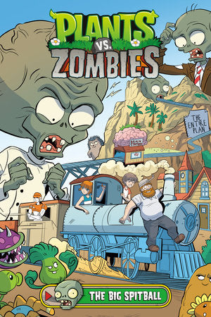 Plants vs. Zombies Volume 24: The Big Spitball Hardcover by Written by Paul Tobin, Illustrated by Luisa Russo. Colors by Heather Breckel, Letters by Steve Dutro.