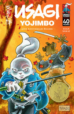 Usagi Yojimbo: 40th Anniversary Reader Paperback by Written, illustrated, and lettered by Stan Sakai, with color work by Tom Luth and HiFi Colour Design.