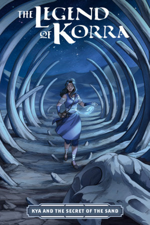 The Legend of Korra: Kya and the Secret of the Sand Paperback by Written by Kiku Hughes with art by Alexandria Monik, colors by Diana Sousa, and letters by Comicraft.