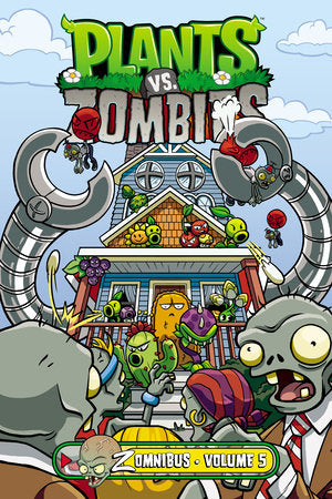 Plants vs. Zombies Zomnibus Volume 5 Hardcover by Written by Paul Tobin. Art by Cat Farris, Sara Ester Soler, Christianne Gillenardo-Goudreau. Colors by Heather Breckel, Adi Crossa. Letters by Steve