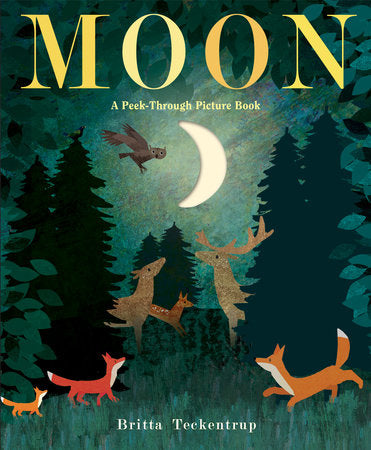 Moon: A Peek-Through Picture Book Hardcover by Written and illustrated by Britta Teckentrup
