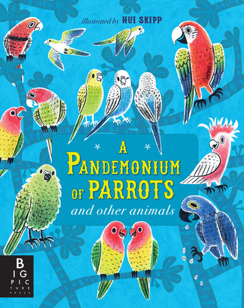 A Pandemonium of Parrots and Other Animals Hardcover by Kate Baker; Illustrated by Hui Skipp