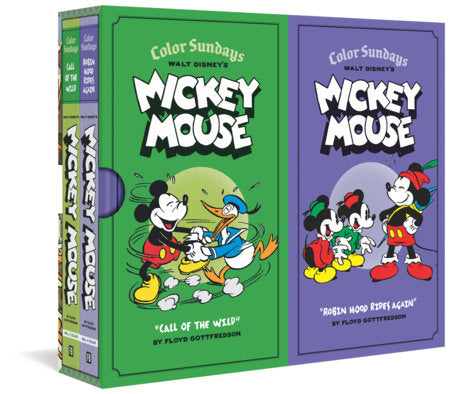 Walt Disney's Mickey Mouse Color Sundays Gift Box Set: Call Of The Wild and Robin Hood Rises Again Hardcover by Floyd Gottfredson