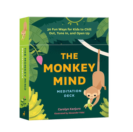 The Monkey Mind Meditation Deck Merchandise by Carolyn Kanjuro; illustrated by Alexander Vidal