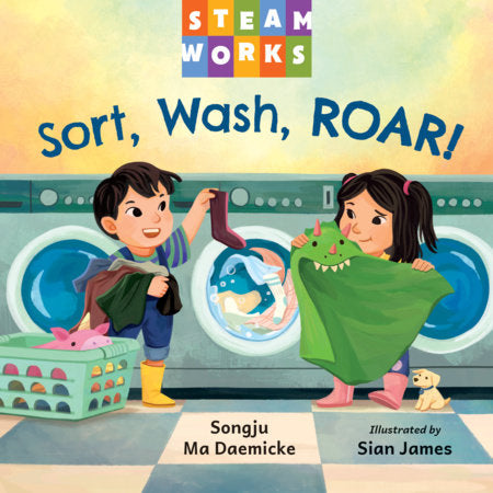 Sort, Wash, ROAR! Board Book by Songju Ma Daemicke (Author); Sian James (Illustrator)