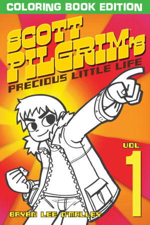 Scott Pilgrim's Precious Little Life Coloring Book Paperback by Bryan Lee O'Malley