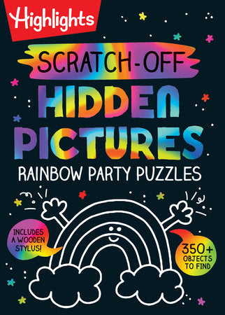 Scratch-Off Hidden Pictures Rainbow Party Puzzles Merchandise by Highlights