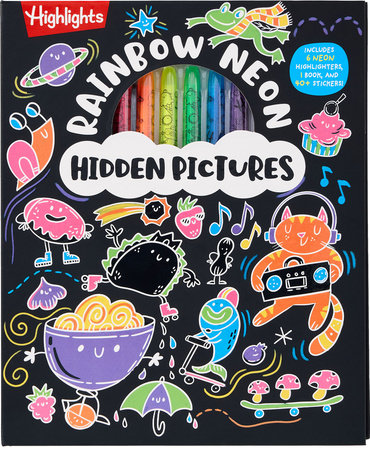 Rainbow Neon Hidden Pictures Hardcover by Highlights