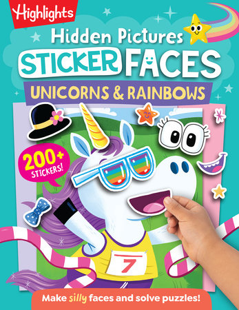 Hidden Pictures Sticker Faces: Unicorns & Rainbows Paperback by Highlights