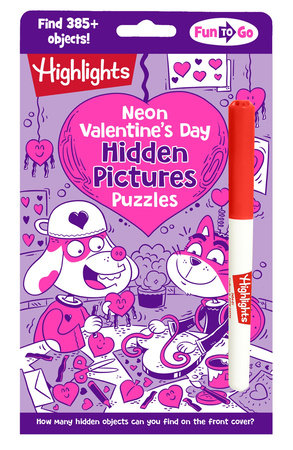 Neon Valentine's Day Hidden Pictures Puzzles Paperback by Highlights