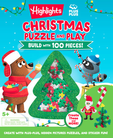 Christmas Puzzle and Play: Build with 100 Pieces! Hardcover by Highlights