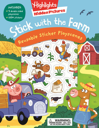 Stick with the Farm Hidden Pictures Reusable Sticker Playscenes Paperback by Highlights