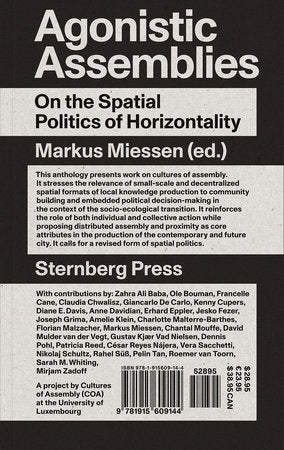 Agonistic Assemblies Paperback by Markus Miessen