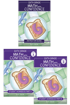 Sixth Grade Math with Confidence Complete Bundle Paperback by Kate Snow