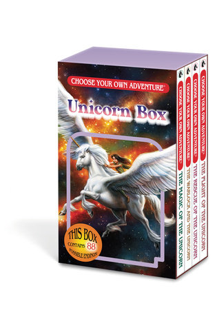 Choose Your Own Adventure 4-Book Boxed Set Unicorn Box (Magic of the Unicorn, Warlock and Unicorn, The Rescue of Unicorn, The Flight of Unicorn) Boxed Set by Deborah Lerme Goodman