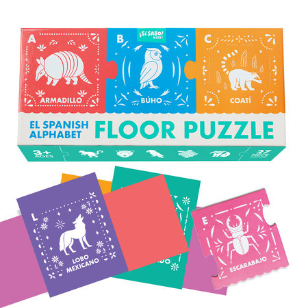 El Spanish Alphabet Jumbo Floor Puzzle Merchandise by Mike Alfaro
