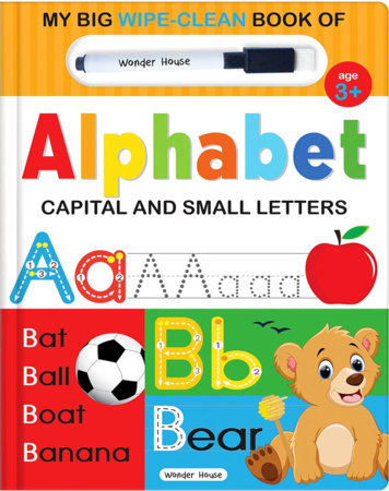 My Big Wipe And Clean Book of Alphabet for Kids : Capital And Small Letters Board Book by Wonder House Books