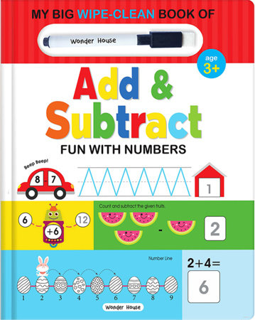 My Big Wipe And Clean Book of Add And Subtract for Kids : Fun With Numbers Board Book by Wonder House Books