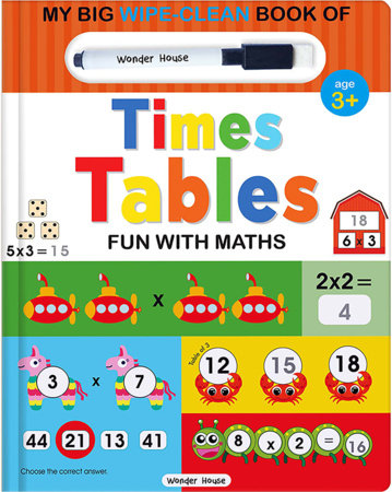 My Big Wipe And Clean Book of Times Tables for Kids : Fun With Maths Board Book by Wonder House Books