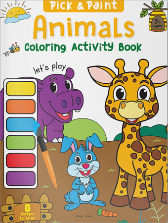 Pick and Paint Coloring Activity Book For Kids: Animals Paperback by Wonder House Books