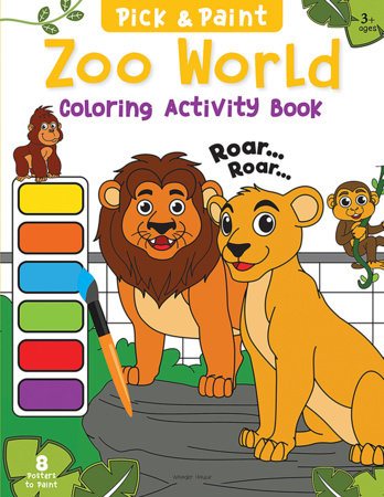 Pick and Paint Coloring Activity Book For Kids: Zoo World Paperback by Wonder House Books