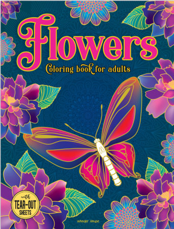 Flowers Coloring Book for adults Paperback by Wonder House Books