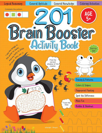 201 Brain Booster Activity Book - Fun Activities and Exercises For Children: Tracing & Pattern, Colors & Shapes, Maze Paperback by Wonder House Books