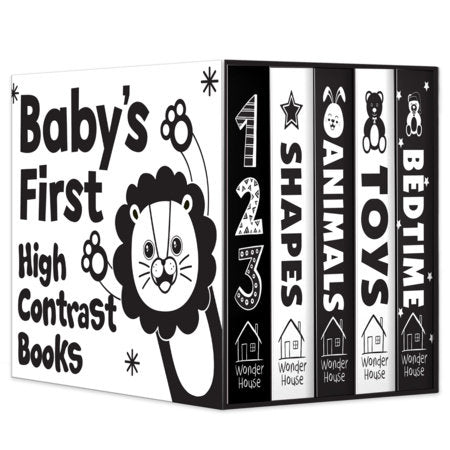 Baby’s First High-Contrast Books Boxed Set [Box Set of 5] - Age Group: 0+ / Black and White Tummy Time Books /Illustrated Board Book for Kids/Toddlers / Boxed Set by Wonder House Books