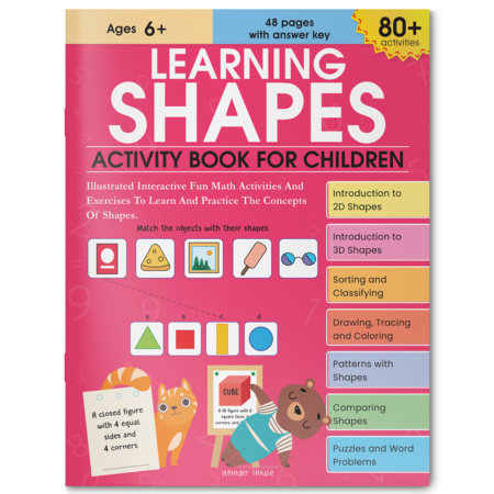 Learning Shapes Activity Book For Children Paperback by Wonder House Books